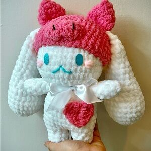 Charming Pink and White Stuffed Animal